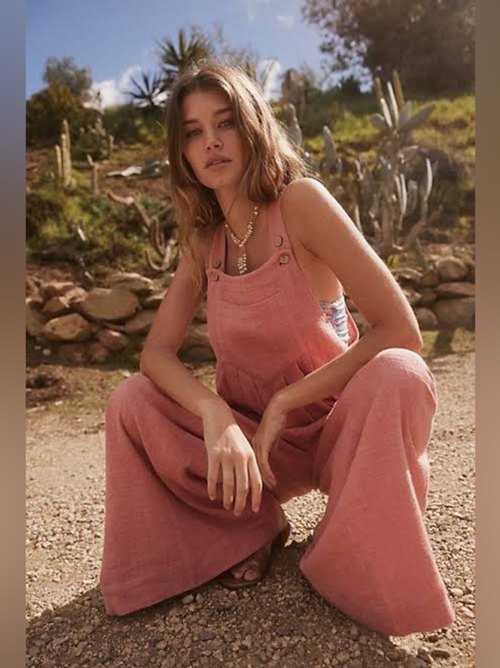 Free People Sun Drenched Overalls